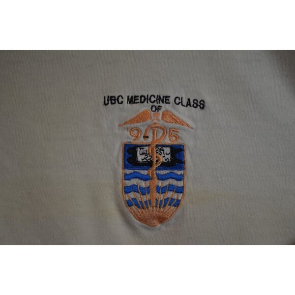 UBC Medicine Class of 1995 Large White Cotton Shirt Oneita Vintage - Picture 2 of 11